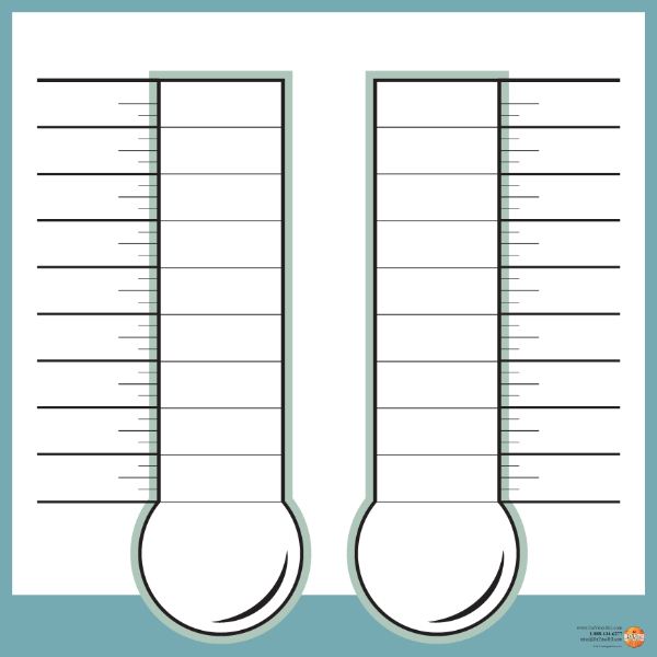 Thermometer Goal Chart Excel Template Download